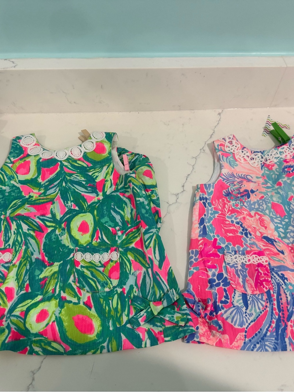 Lilly Pulitzer Set of 2 dresses with bloomers 12-18 months  EUC